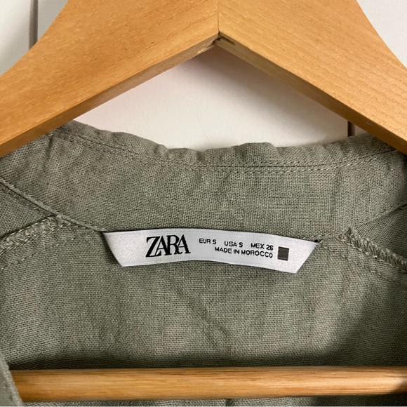 Zara Green Short Sleeve Romper - Picture 4 of 5